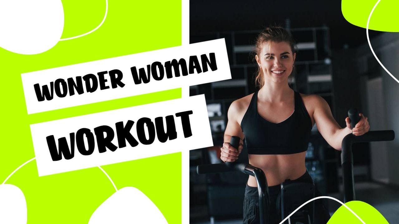 Wonder Woman Inspired Fitness Workout YouTube Thumbnail Template