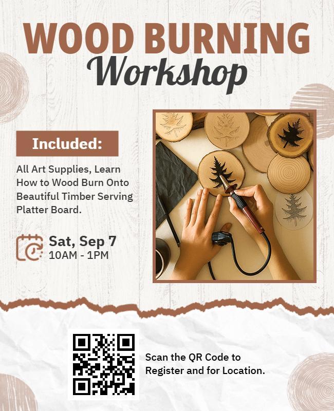 Wood Burning Workshop Event Flyer Template