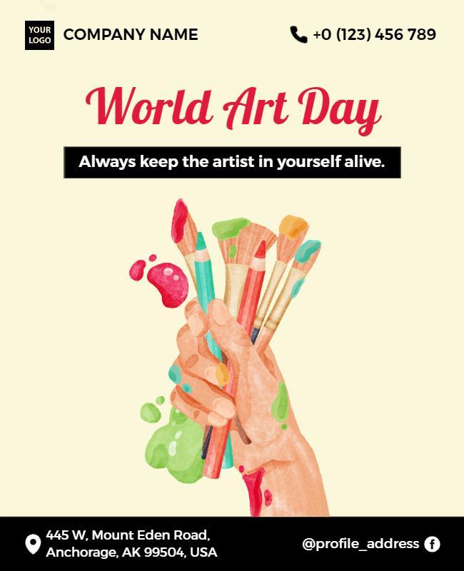 World Art Day Celebration Flyer Template