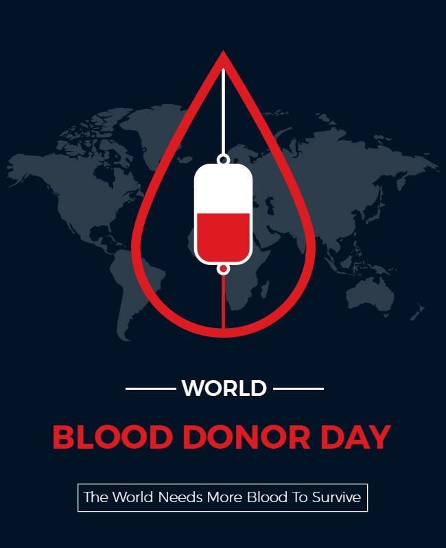 World Blood Donor Day Awareness Flyer Template