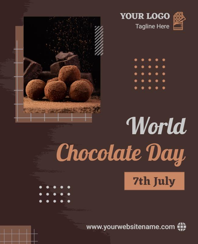 World Chocolate Day Celebration Flyer Template