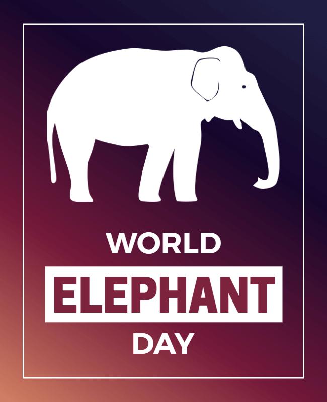 World Elephant Day Celebration Flyer Template