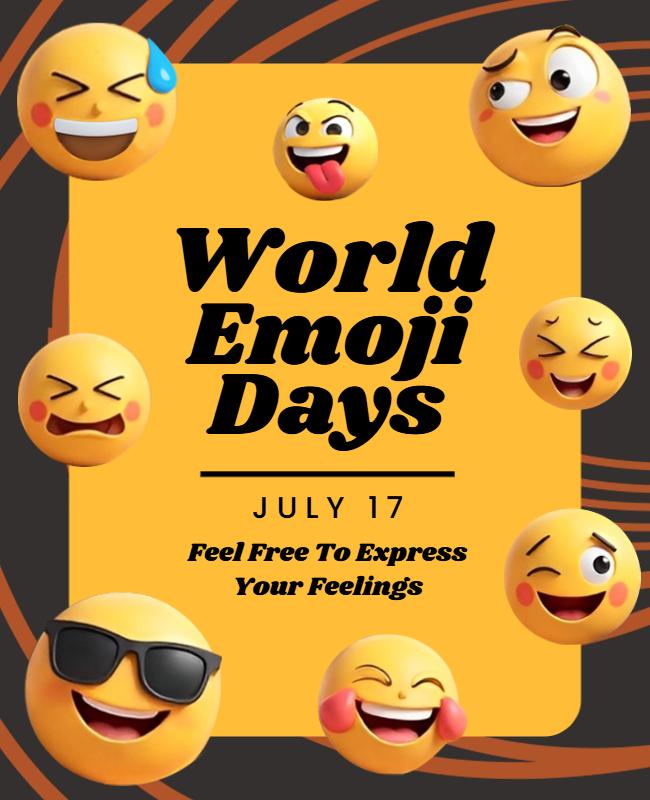 World Emoji Day Celebration Flyer Template