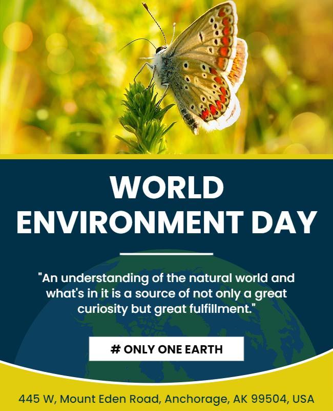 Nature-Themed World Environment Day Awareness Flyer Template