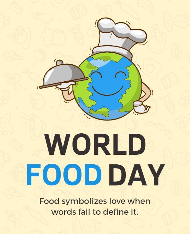 Playful Illustrated World Food Day Celebration Flyer Template