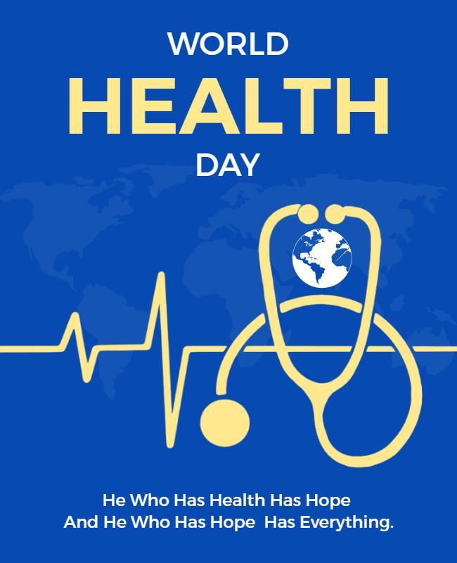 Inspirational Yellow World Health Day Awareness Flyer Template