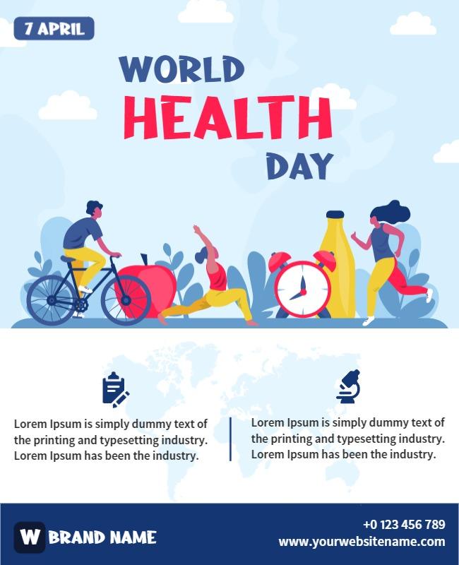 World Health Day Fitness Activities Flyer Template