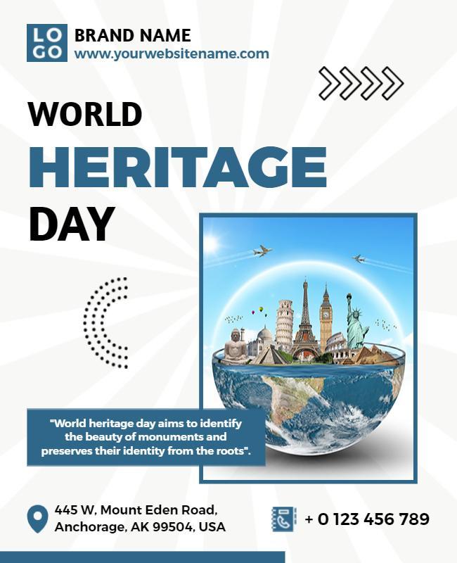 World Heritage Day Celebration Flyer Template