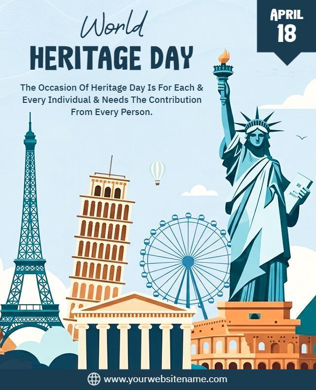 World Heritage Day Celebration Poster Template