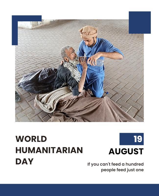 Compassionate Humanitarian Day Awareness Community Flyer Template