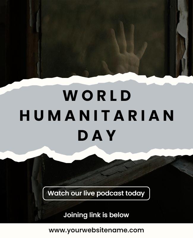 World Humanitarian Day Podcast Event Flyer Template