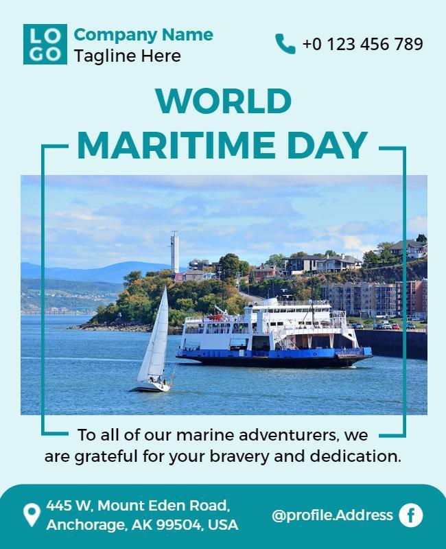 World Maritime Day Celebration Flyer Template