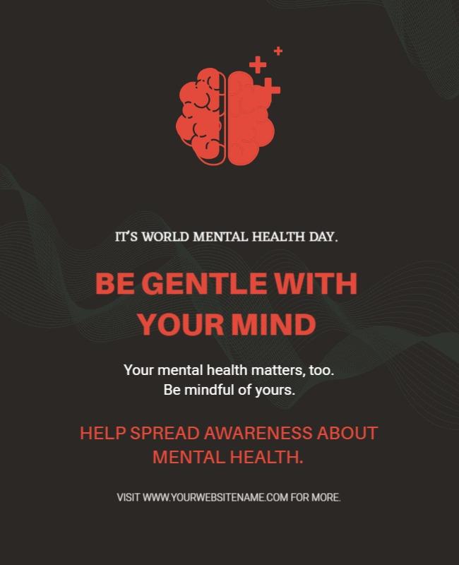 World Mental Health Awareness Campaign Flyer Template