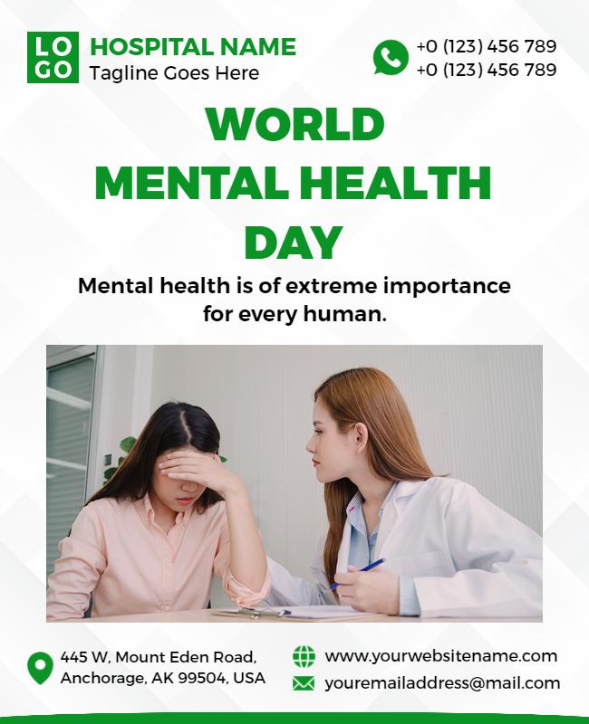 World Mental Health Awareness Day Flyer Template