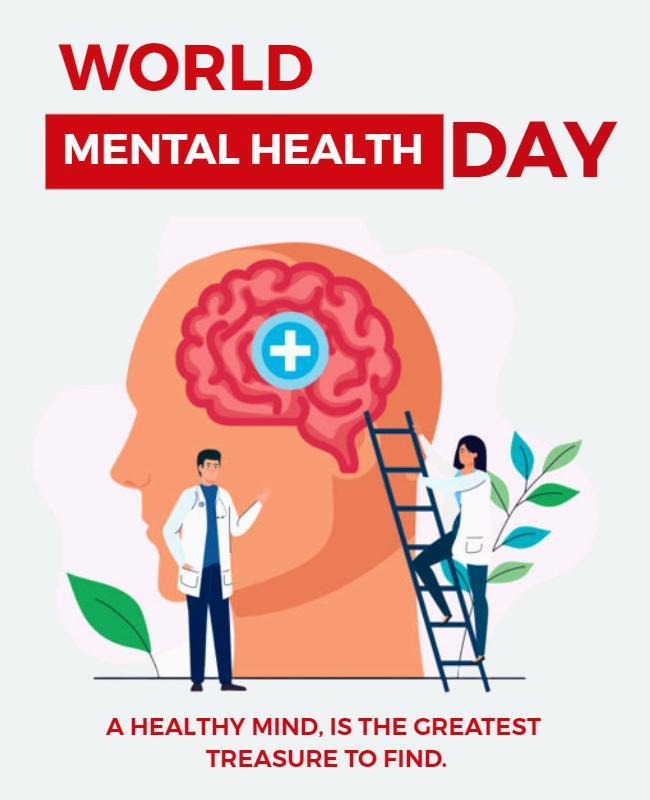 Creative Colorful Mental Health Awareness Day Flyer Template