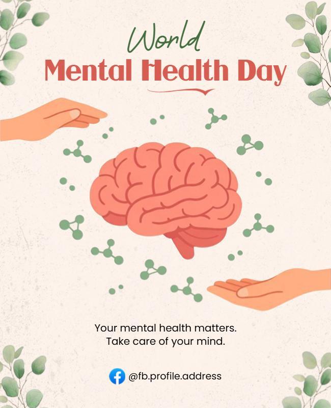 World Mental Health Awareness Day Poster Template