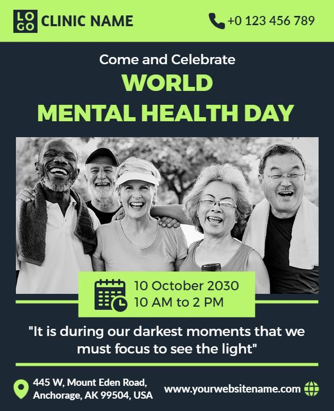 World Mental Health Day Celebration Flyer Template