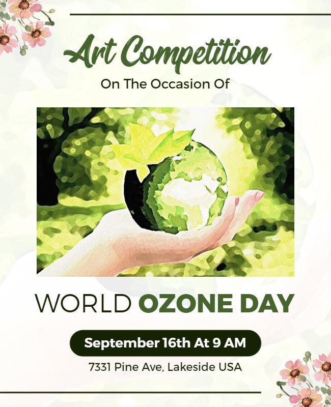 World Ozone Day Art Competition Flyer Template