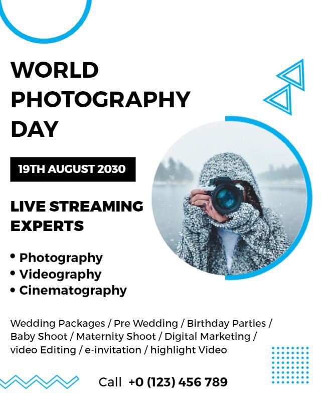 World Photography Day Event Flyer Template