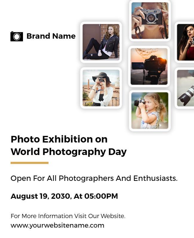 World Photography Day Exhibition Flyer Template