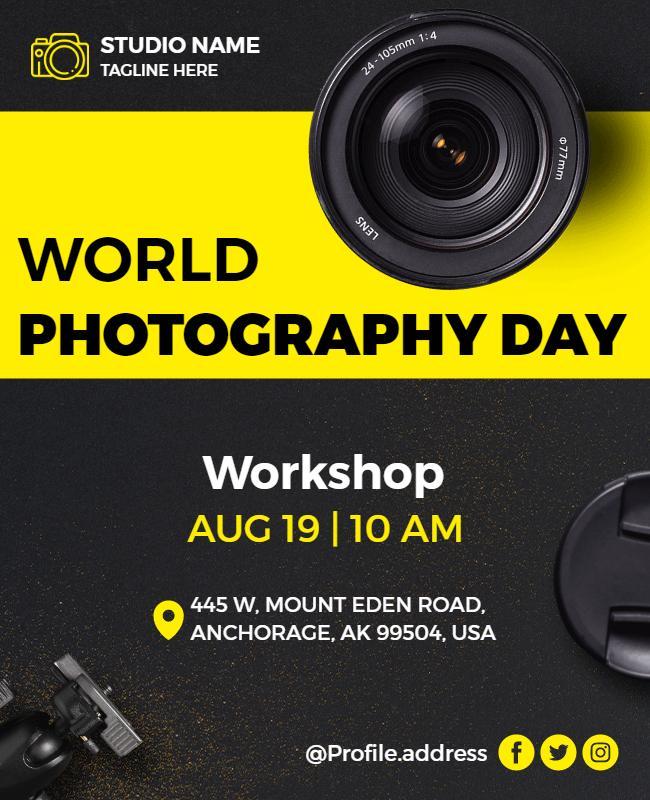 World Photography Day Workshop Flyer Template