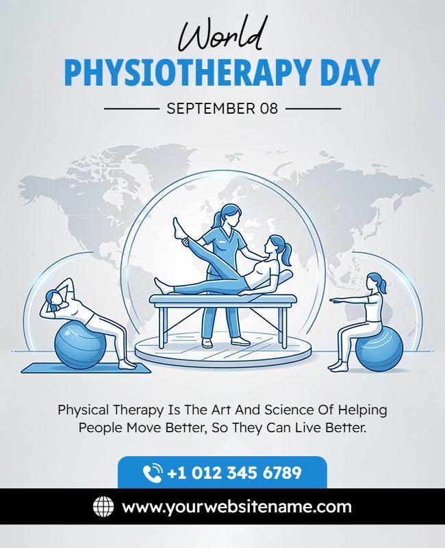 World Physiotherapy Day Awareness Poster Template