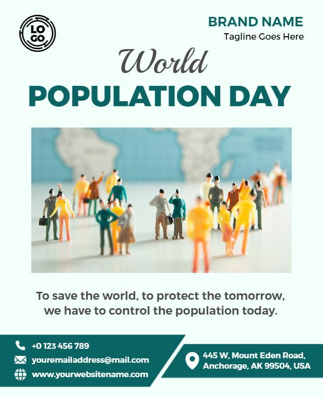 World Population Awareness Event Flyer Template