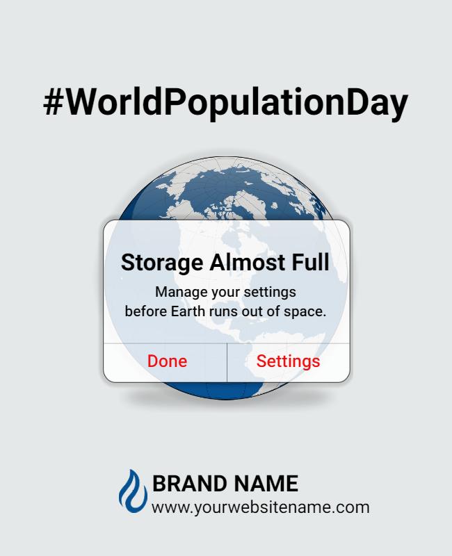 World Population Day Awareness Flyer Template