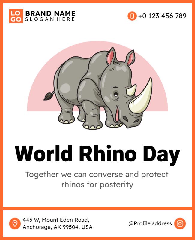 World Rhino Conservation Event Flyer Template