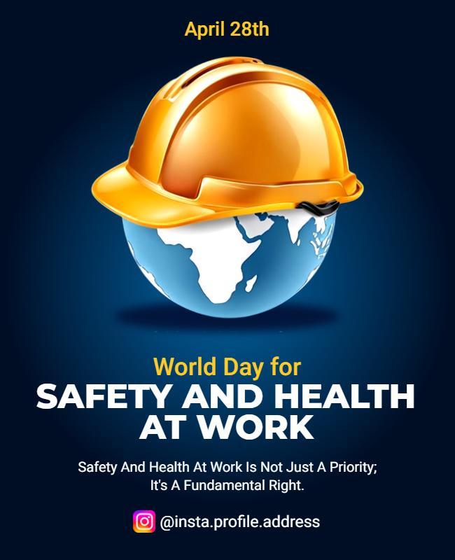 World Safety and Health at Work Day Flyer Template