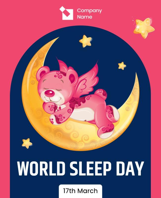 World Sleep Day Celebration Flyer Template