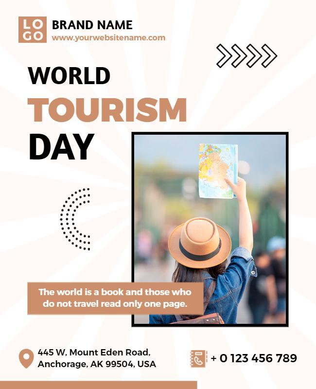 Colorful Adventure Travel Promotion for World Tourism Day Flyer Template