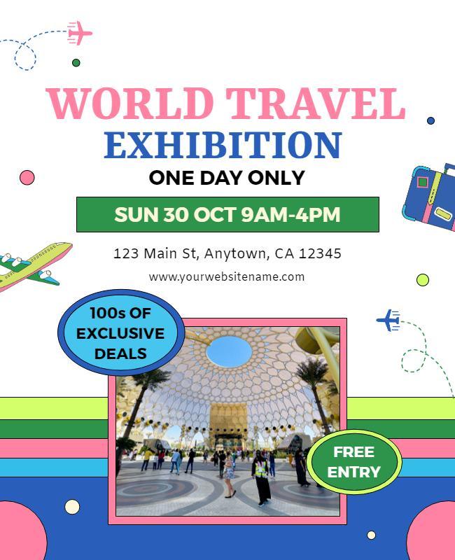 World Travel Exhibition Event Flyer Template