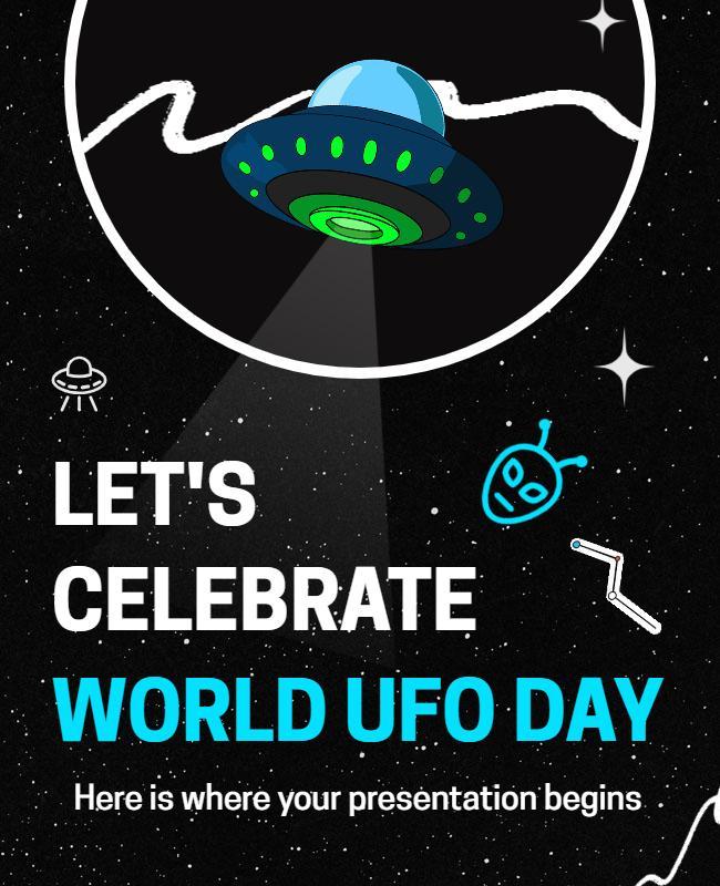 Futuristic Space-Themed World UFO Day Flyer Template