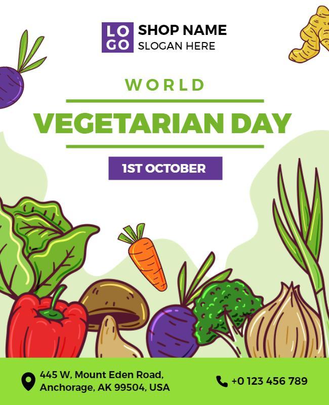 World Vegetarian Day Event Flyer Template