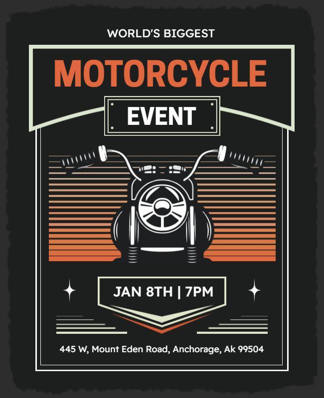 Worlds Biggest Motorcycle Event Flyer Template