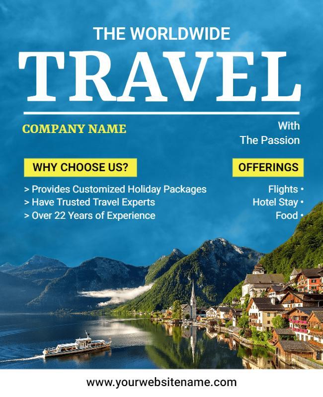 Worldwide Travel Services Advertising Flyer Template