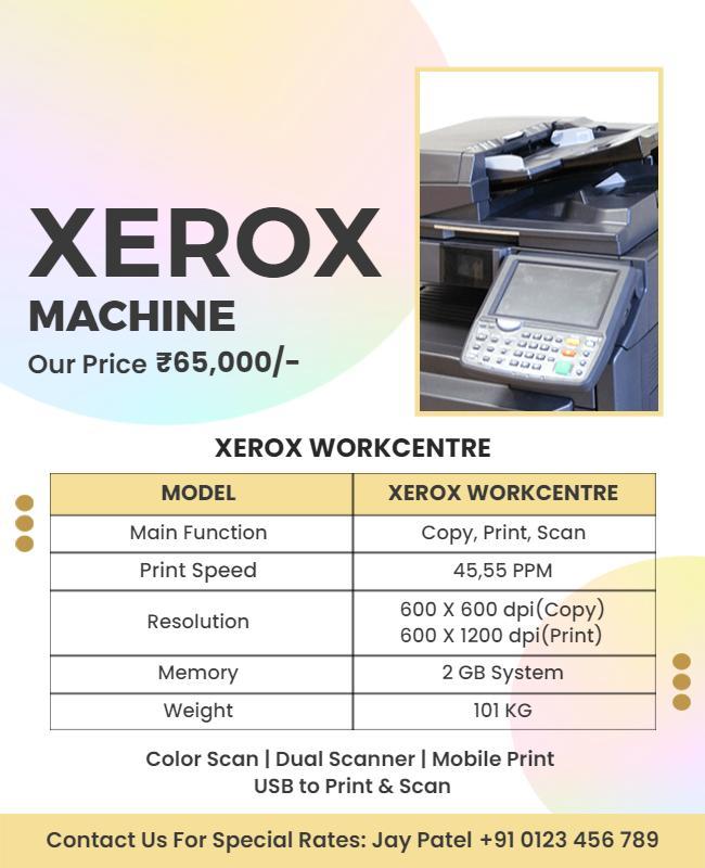 Xerox Machine Promotional Flyer Template