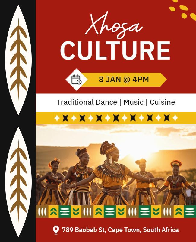 Xhosa Cultural Heritage Event Flyer Template