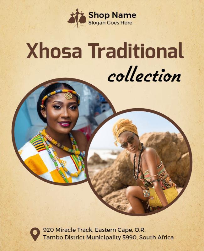 Xhosa Traditional Clothing Collection Flyer Template