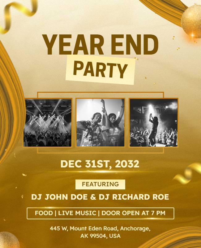 Year End Celebration Party Flyer Template