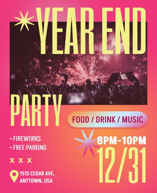 Year End Celebration Party Flyers Template