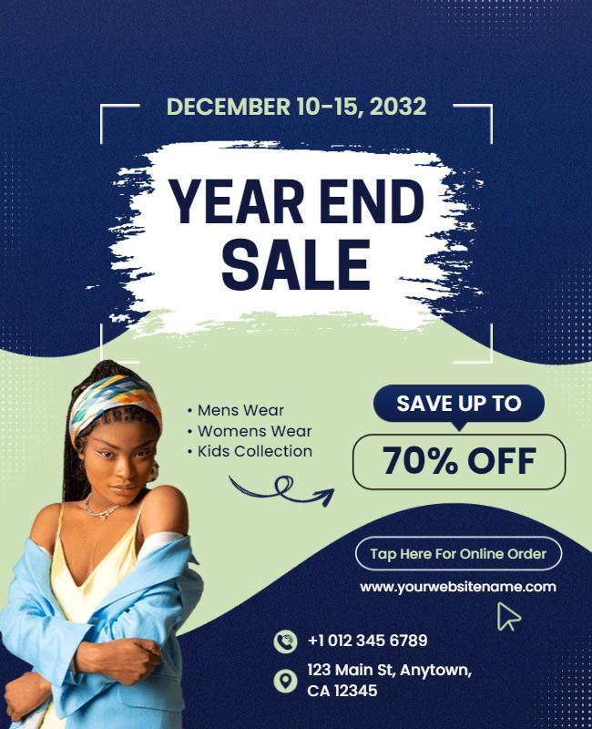 Year End Clothing Sale Flyer Template