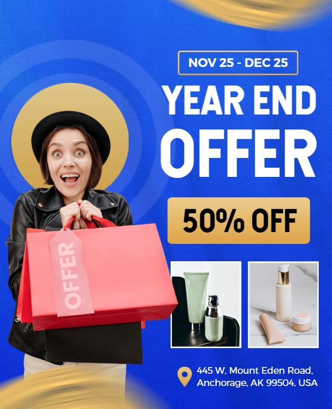 Year End Sale Promotion Flyer Template