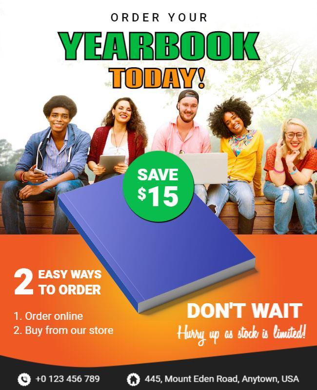 Yearbook Education Flyer Template