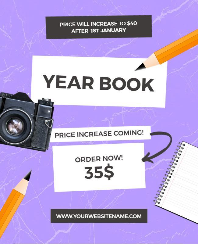 Yearbook Photography Theme Promotional Flyer Template