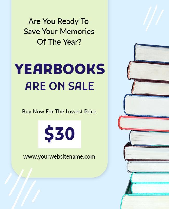 Yearbook Sale Promotion Flyer Template