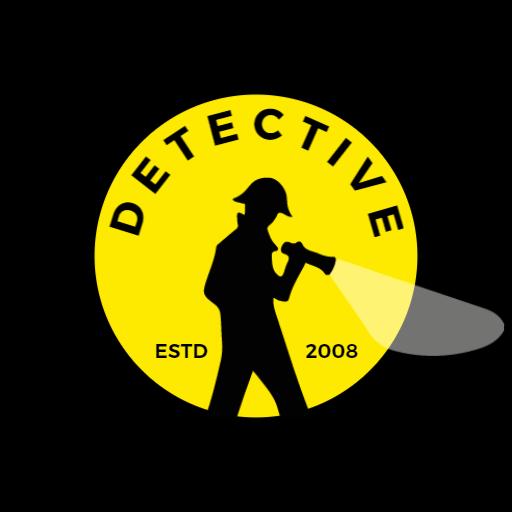 Yellow Circular Design Highlighting Detective Work Logo Template