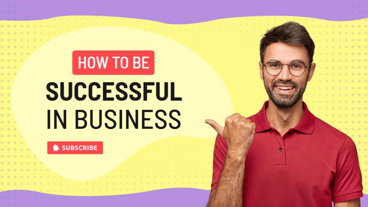 Yellow Success Tips Business YouTube Thumbnail Template