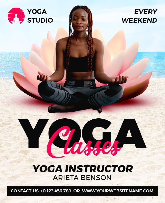 Yoga Class 3d Flyer Template